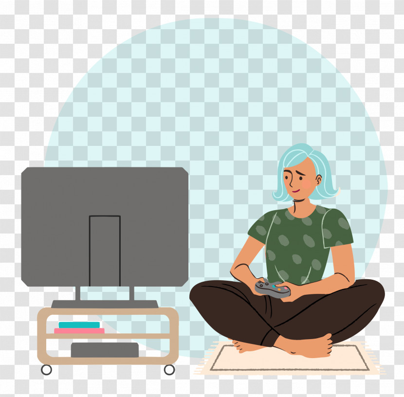 Playing Video Games Transparent PNG