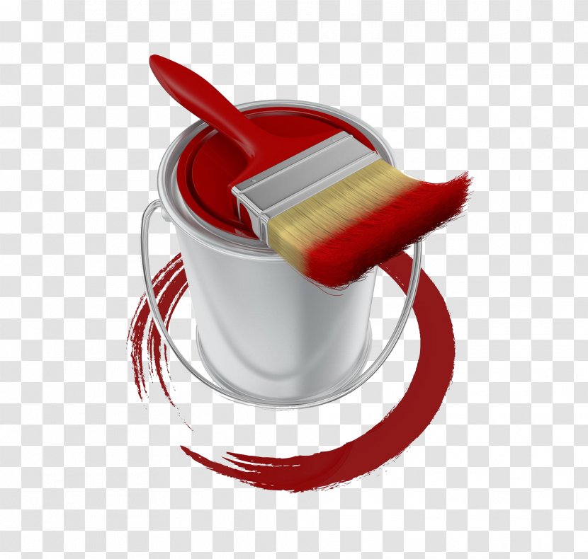 Paintbrush Stock Photography Illustration - Drawing - Water-based Paint Bucket Transparent PNG