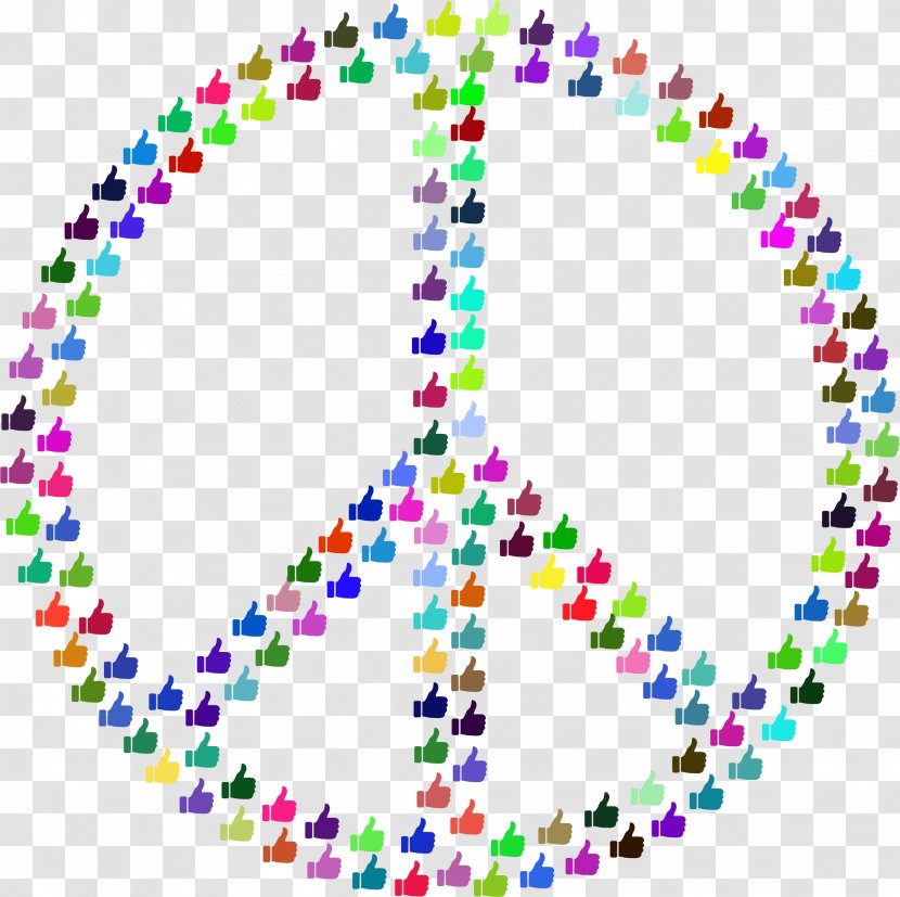 Peace Symbols Thumb Signal - Area Transparent PNG
