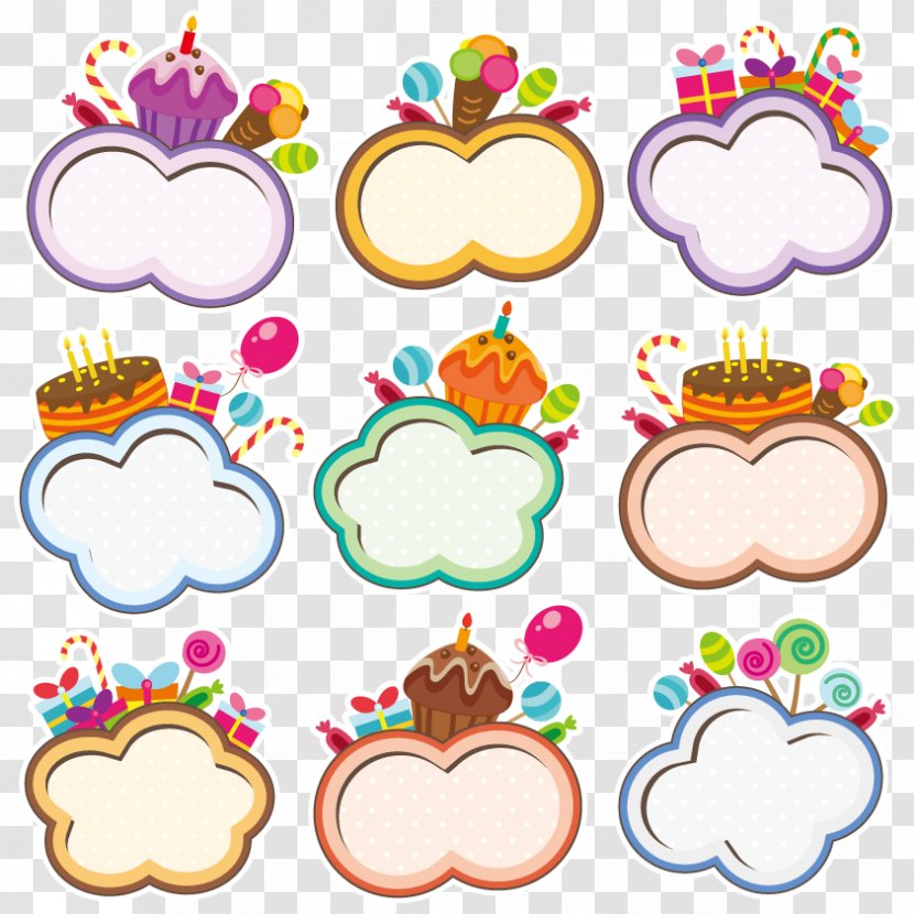 Paper Cupcake Drawing Clip Art - Picture Frame - Vector Candy Card Transparent PNG