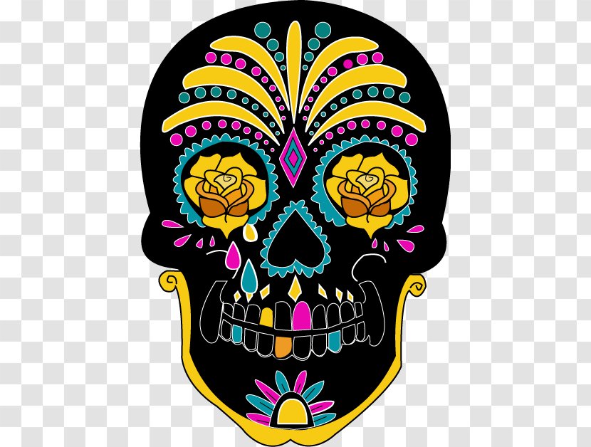 Calavera Adult Coloring Sugar Skull Day Of The Dead Book - Suger Transparent PNG