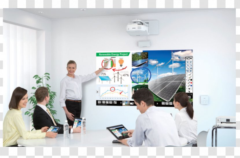 Multimedia Projectors Epson EB-1430Wi BrightLink Pro 1430Wi 3LCD - Job - Projector Transparent PNG