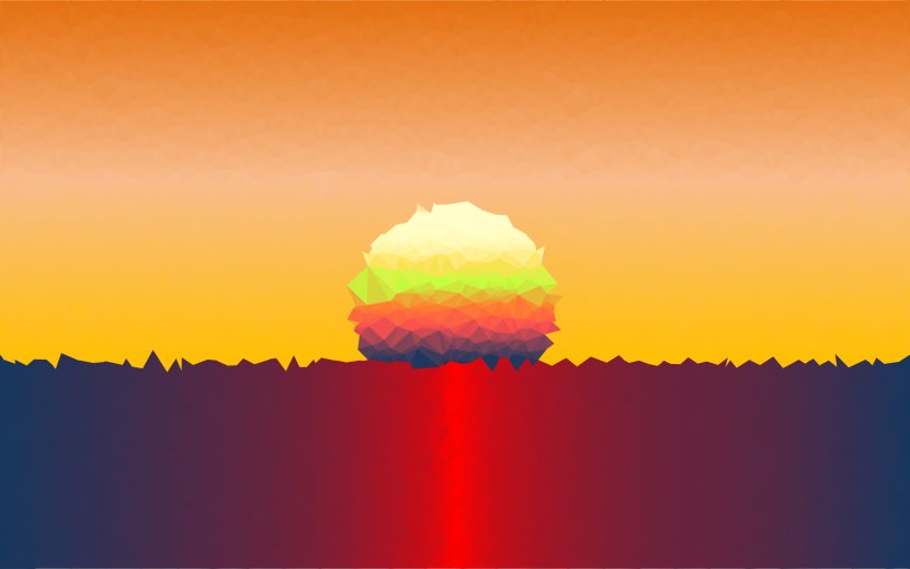 Low Poly Sunset Clip Art - Afterglow Transparent PNG