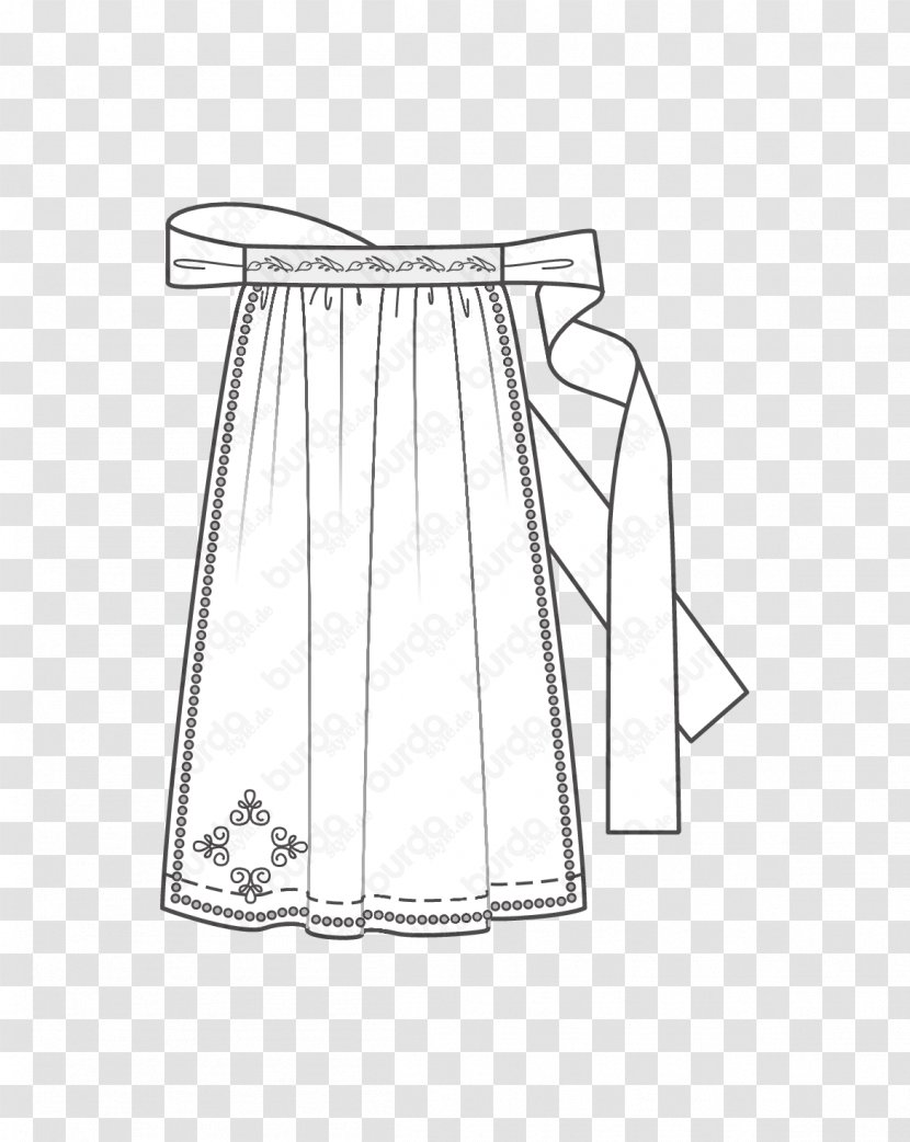 Dirndl Fashion Apron Sleeve Pattern - Bordiura Transparent PNG