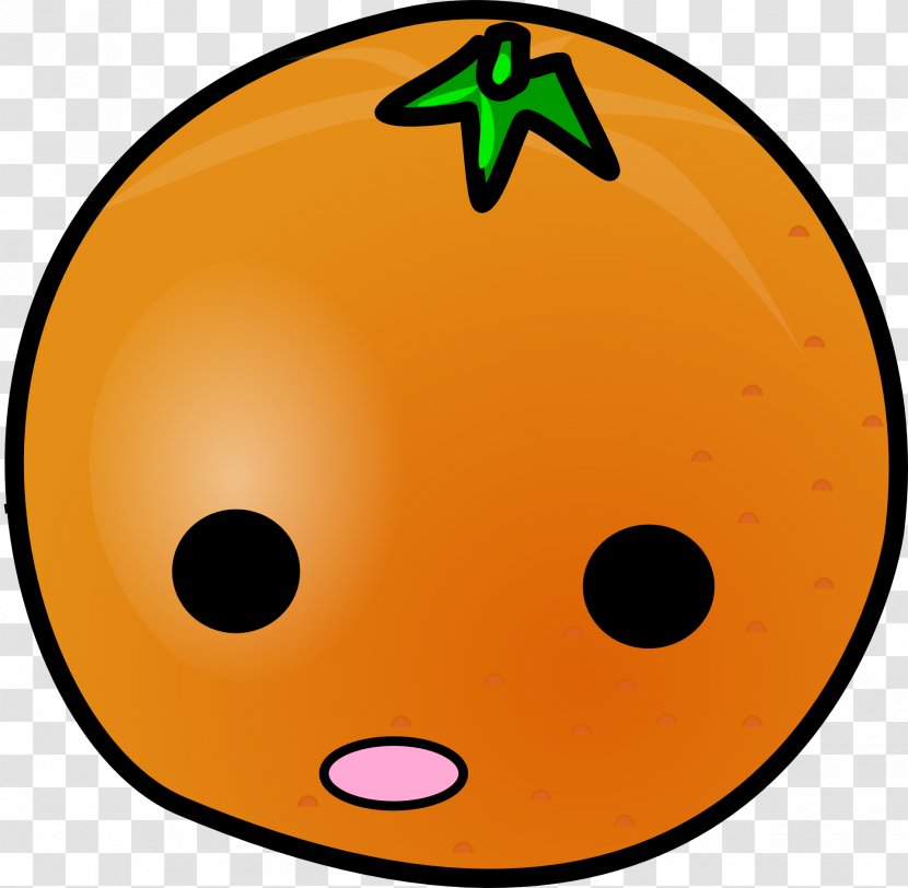 Orange Cartoon Clip Art - Smile Transparent PNG