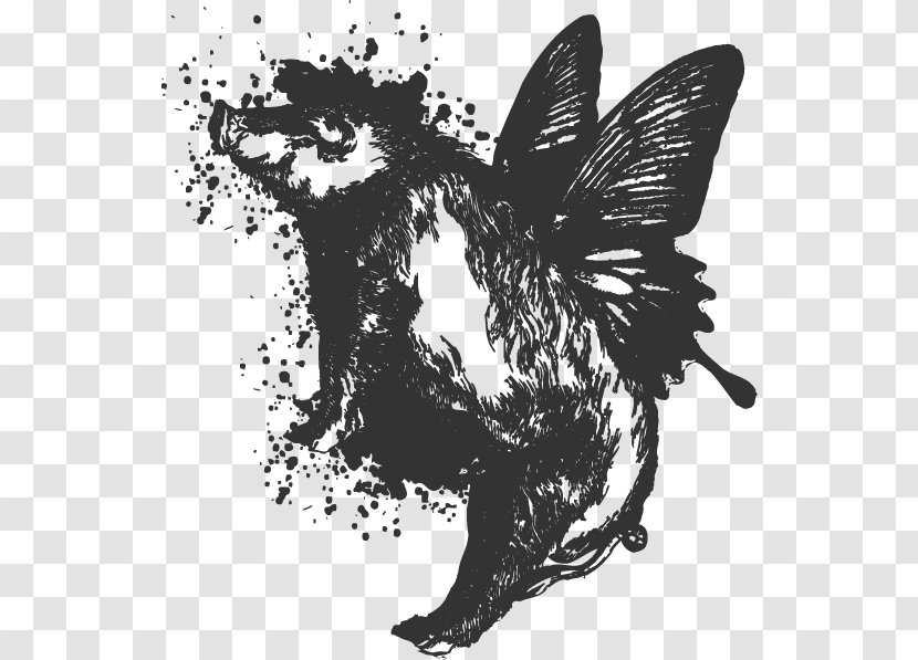 Wild Boar Illustration - Monochrome Transparent PNG