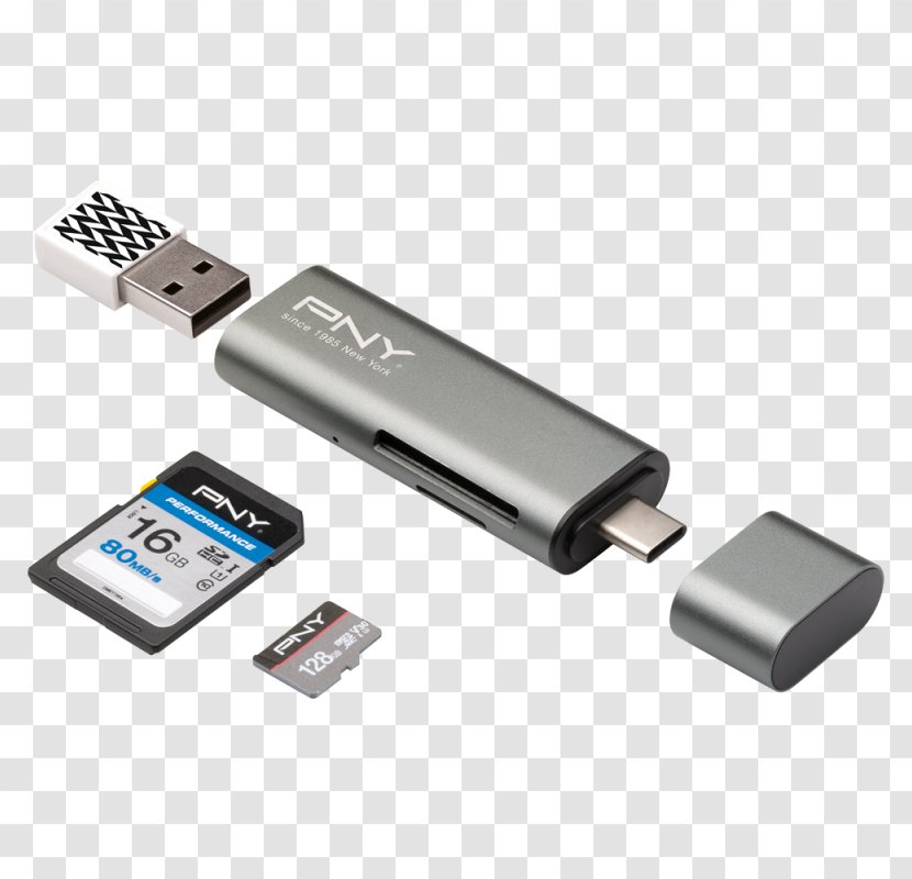 USB Flash Drives PNY Technologies Memory Card Readers - Technology Transparent PNG