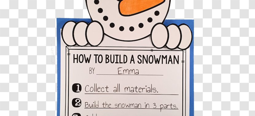 Paper Recreation Cartoon Font - Snowman Fun Transparent PNG