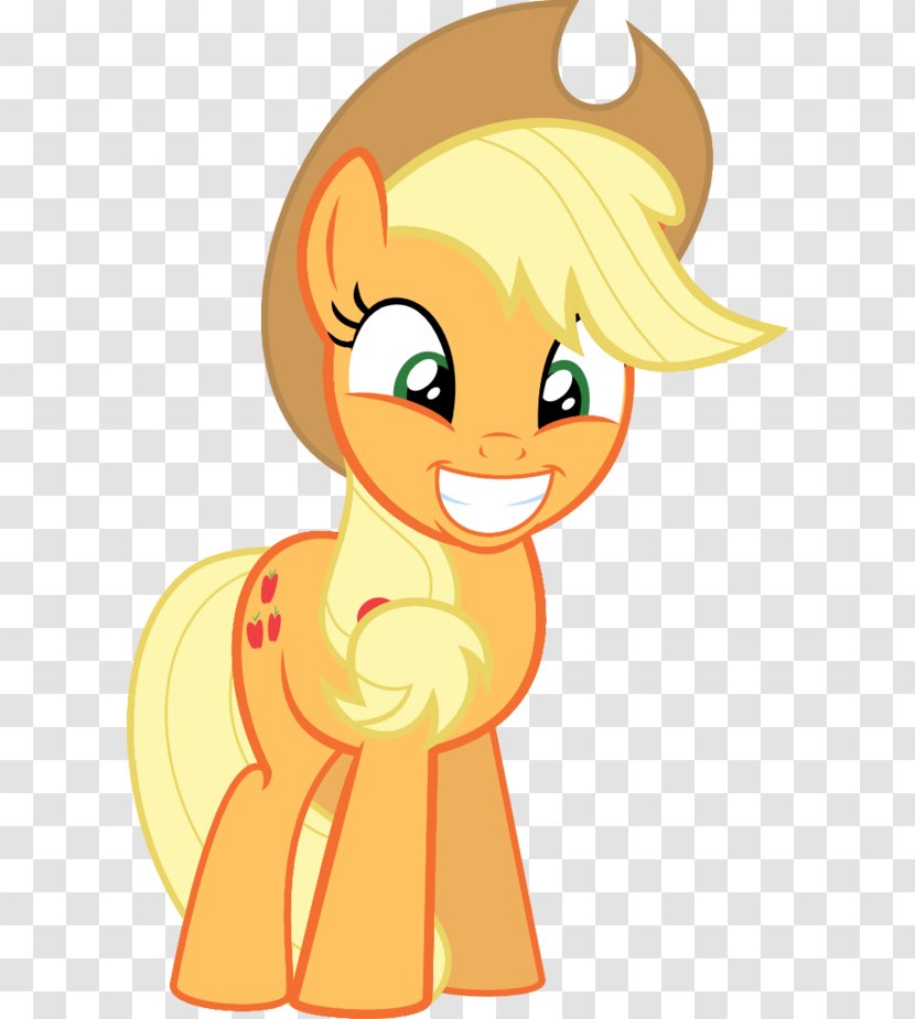 Applejack Smiley Pony Brandy Clip Art - Watercolor - Moonlight Vector Transparent PNG