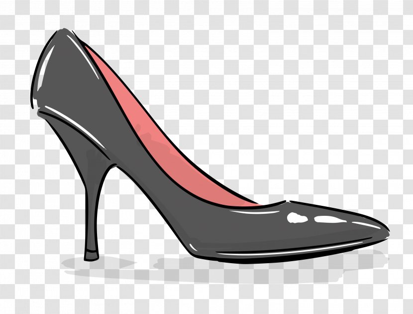 Shoe High-heeled Footwear Designer Cartoon - Gratis - Hand-painted Heels Transparent PNG