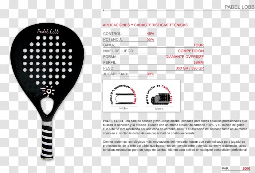 Racket Padel Shovel Coal Sport - Proposal Transparent PNG