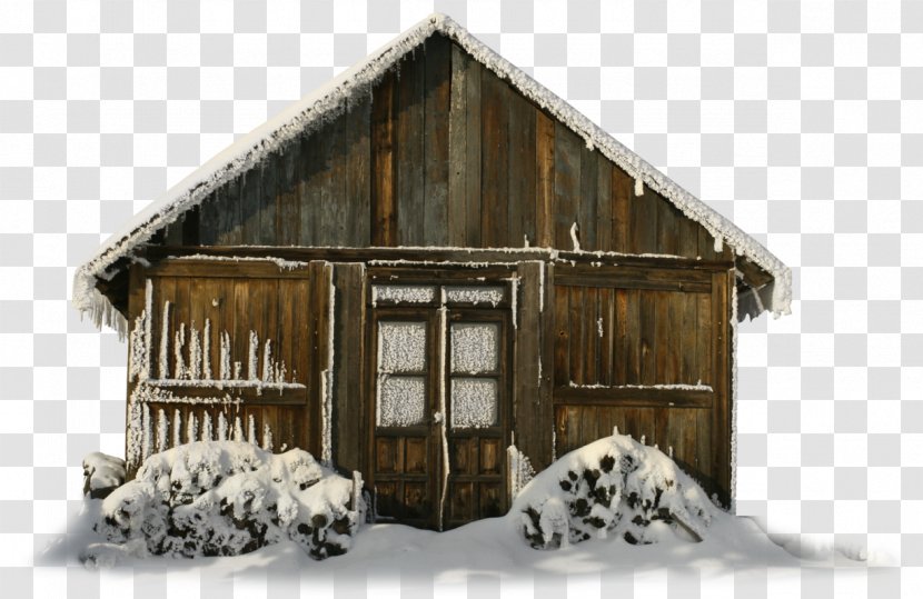 Log Cabin Snow Clip Art - Photography - Barn Transparent PNG