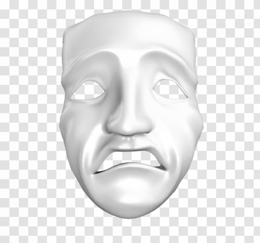 Domino Mask Sadness - Black And White Transparent PNG