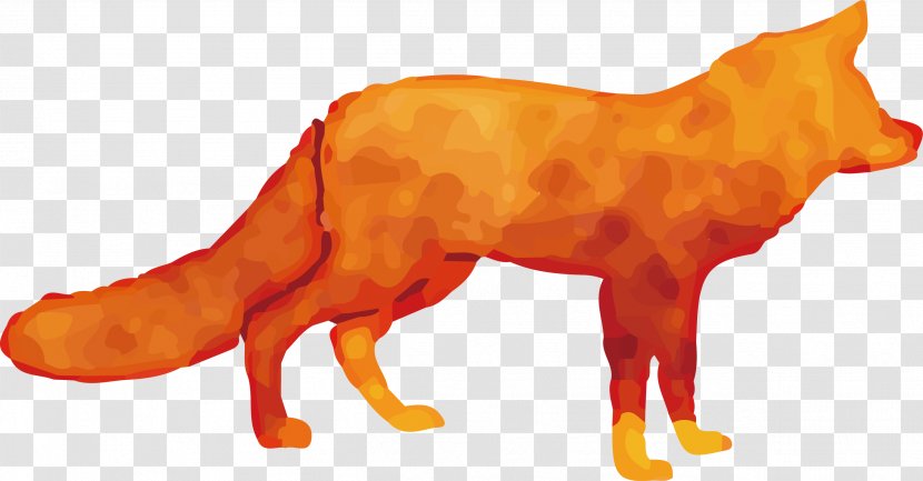Dog Euclidean Vector Fox - Orange - Golden Transparent PNG