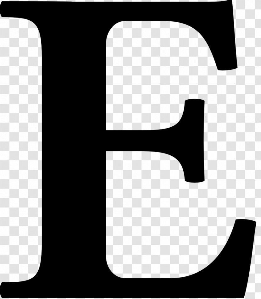 Letter Alphabet Vowel Black And White Font Transparent PNG