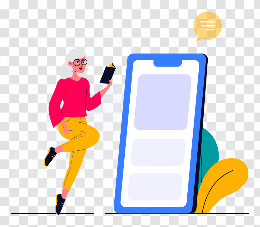 Mobile Phone Ebusiness Girl Transparent PNG