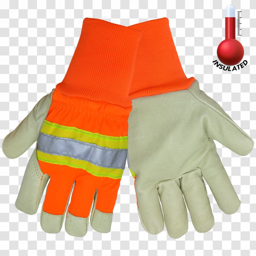 Glove High-visibility Clothing Personal Protective Equipment Retroreflective Sheeting Leather - Highvisibility - Safety Vest Transparent PNG