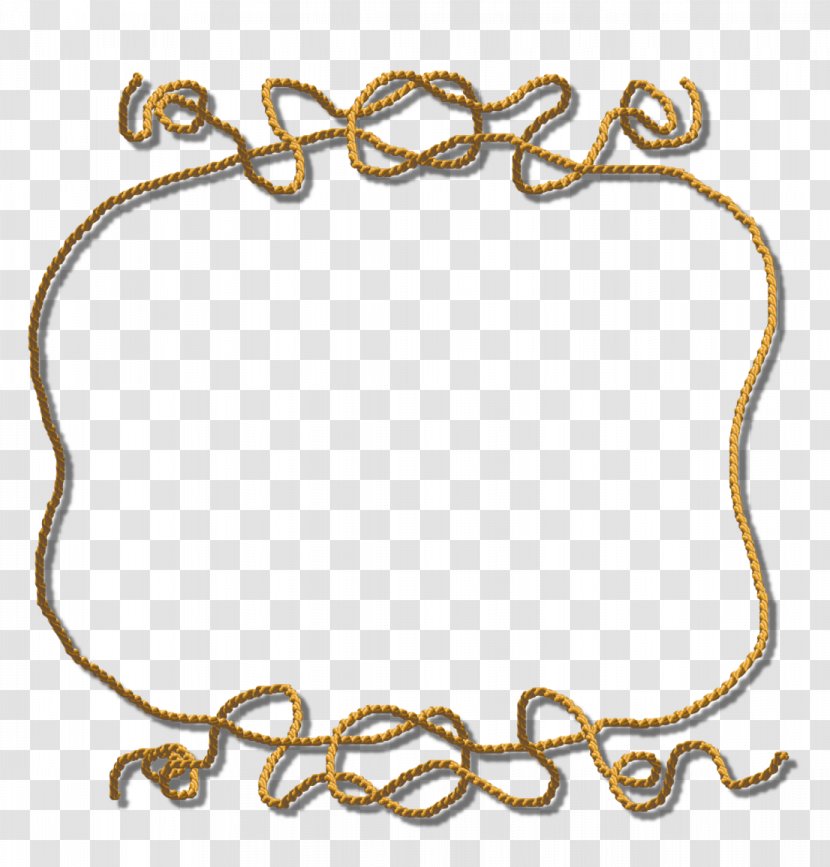 Body Jewellery Bracelet Chain Font - Yellow Frame Transparent PNG