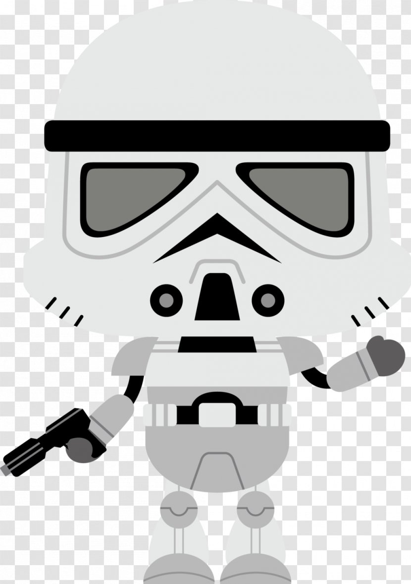 Clone Trooper Anakin Skywalker Stormtrooper Finn Clip Art - Black And White Transparent PNG