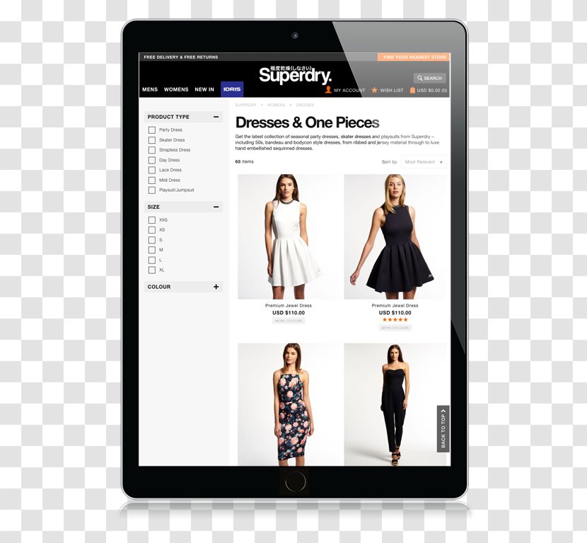 Web Design Fashion Blog Home Page - Wordpress Transparent PNG