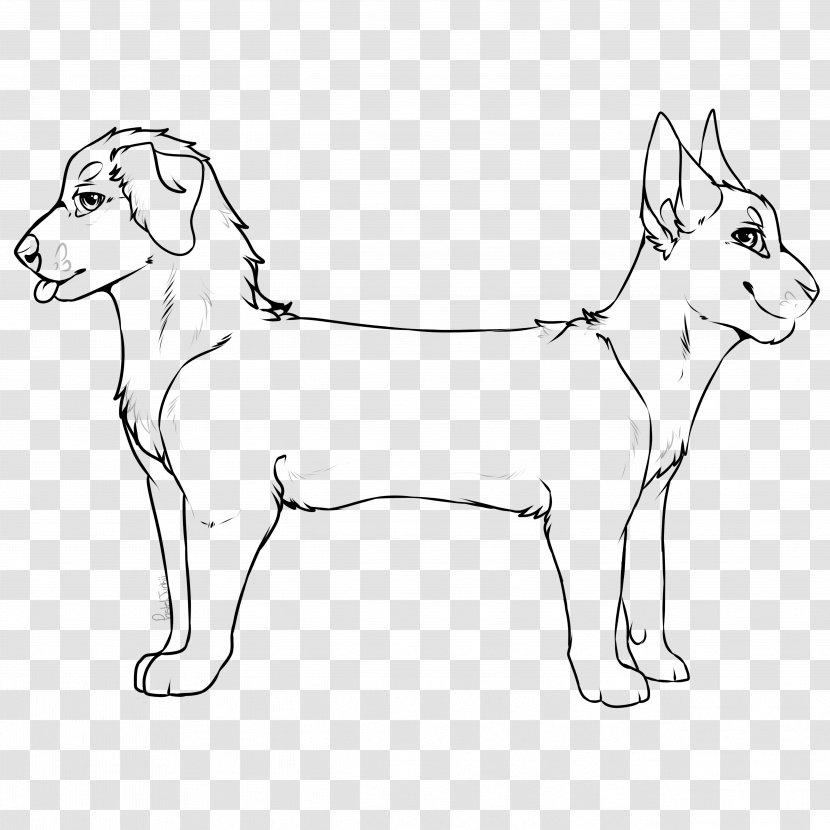 Dog Breed Puppy Line Art White - Black And Transparent PNG