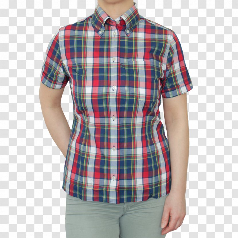 T-shirt Tartan Sleeve Polo Shirt - Red Check Transparent PNG