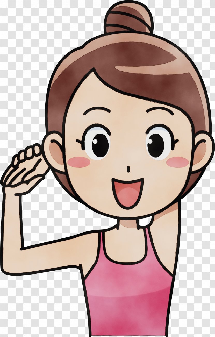 Cartoon Finger Cheek Face Facial Expression - Head - Thumb Child Transparent PNG