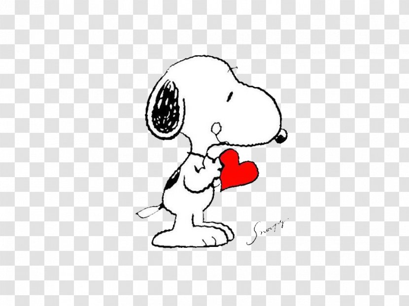 Snoopy Charlie Brown Woodstock Peanuts - Heart - Cartoon Transparent PNG