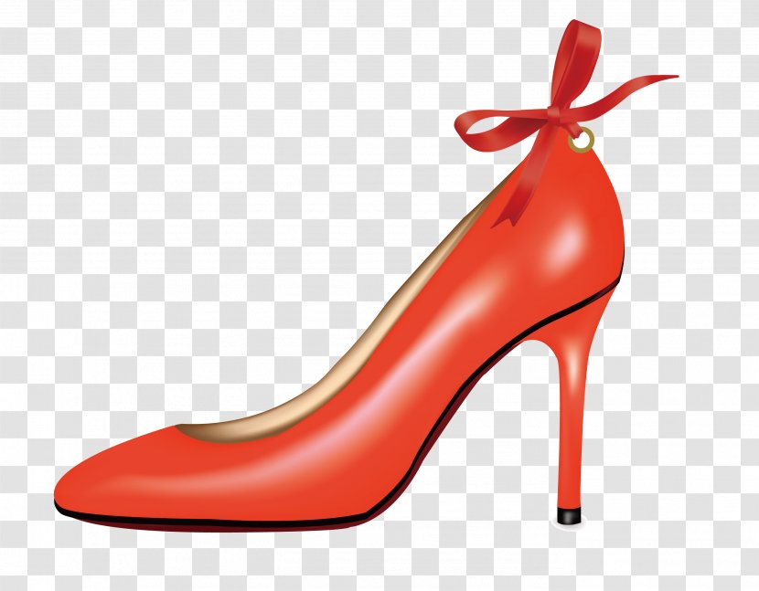 High-heeled Footwear Red Shoe Orange - High Heeled - Heels Transparent PNG