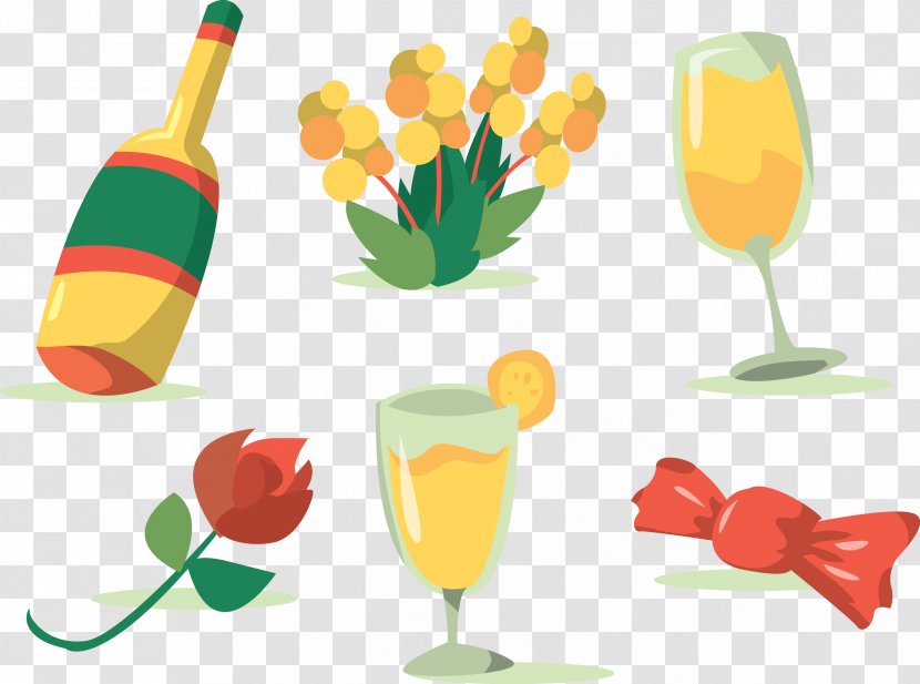 Mimosa Cocktail Euclidean Vector Download - Plant - Candy,Drink,rose Transparent PNG