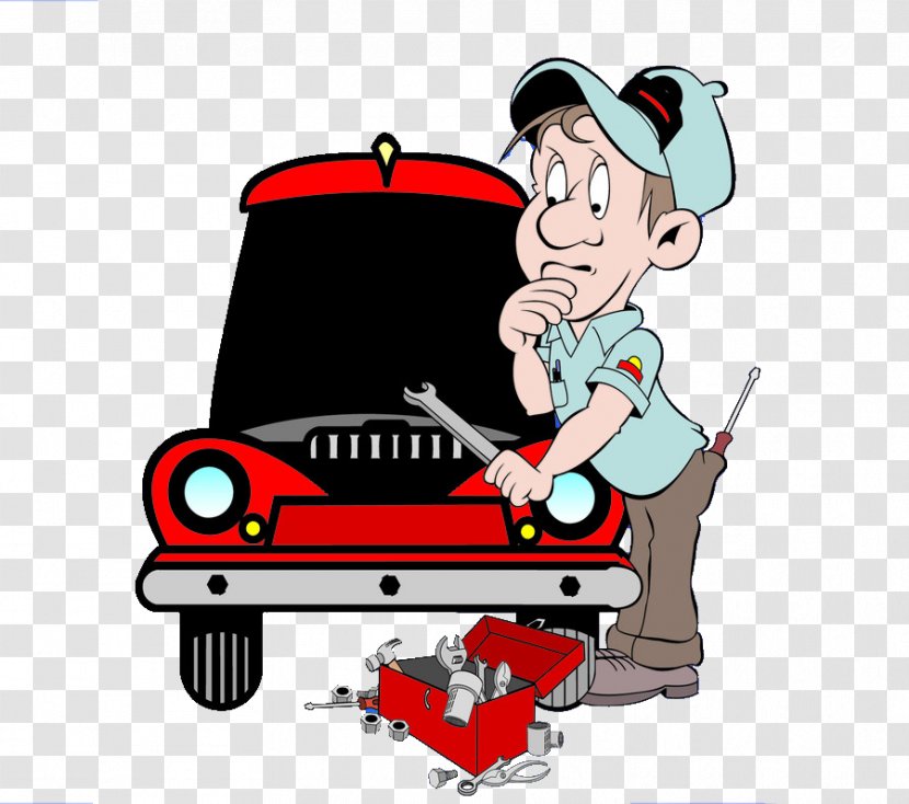 Cartoon Auto Mechanic - Automobile Repair Shop - Car Man Transparent PNG