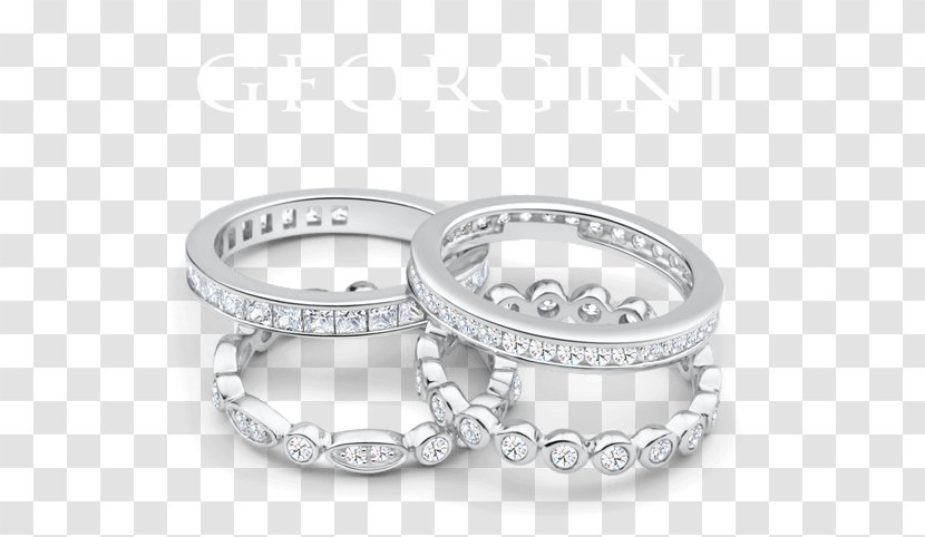 Wedding Ring Jewellery Silver Platinum - Bling - Infinity Band Cubic Zirconia Transparent PNG