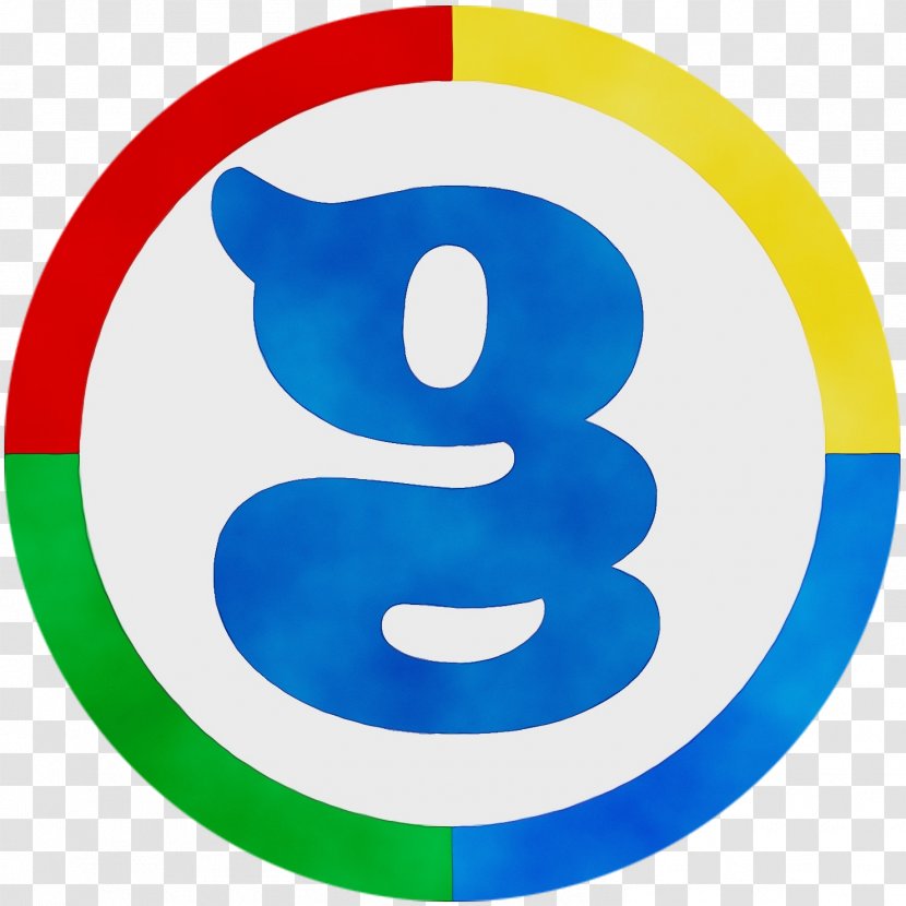 Circle Logo - Wet Ink - Sign Electric Blue Transparent PNG