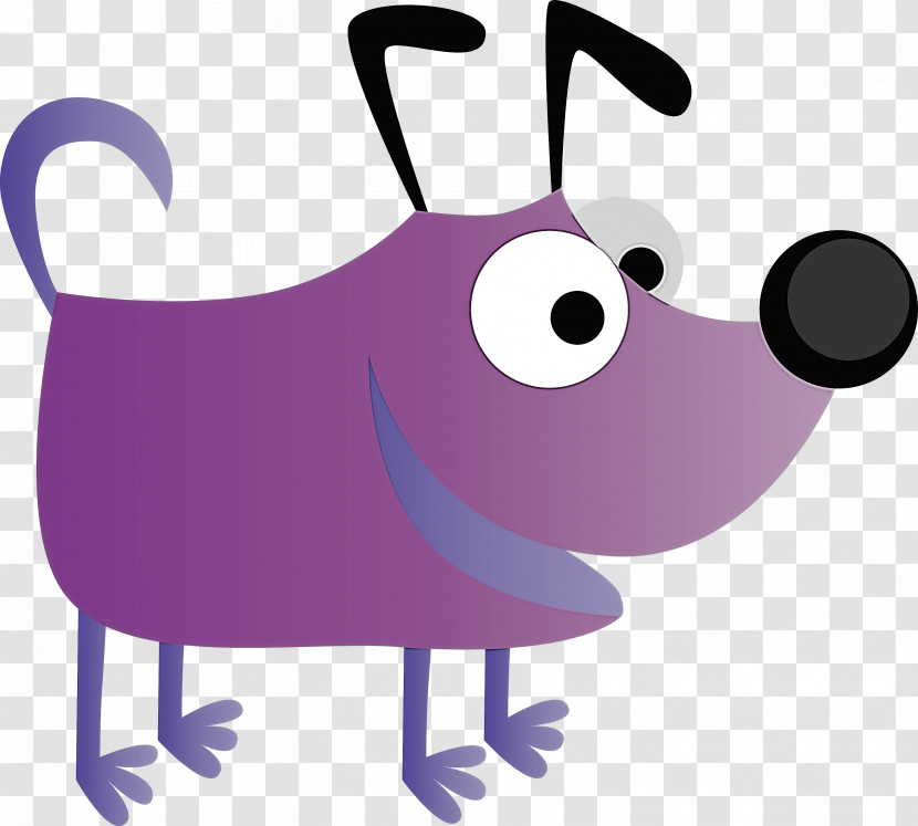 Cartoon Purple Violet Snout Animation Transparent PNG