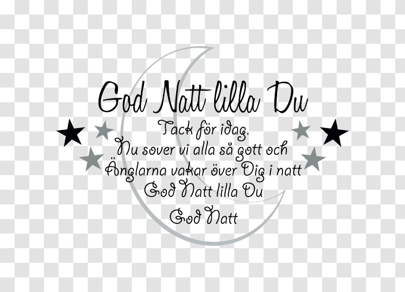 Quotation Swedish God Natt Lilla Du Text Transparent PNG