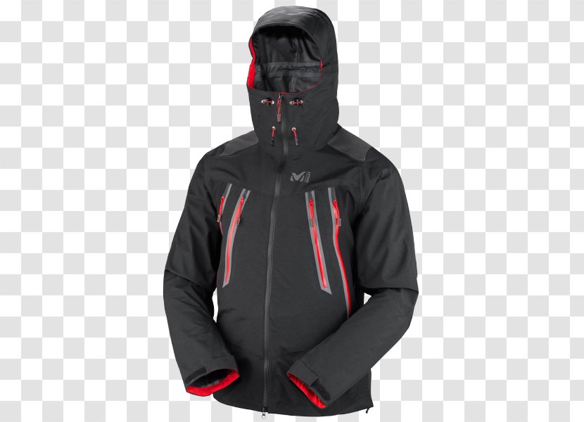 Hoodie Jacket Mountaineering Gore-Tex Raincoat - Black Transparent PNG