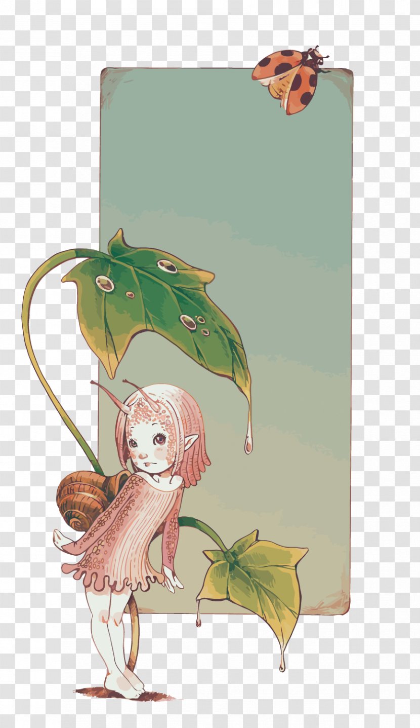 Fairy DeviantArt Illustration - Illustrator - Vector Snail Lady Transparent PNG