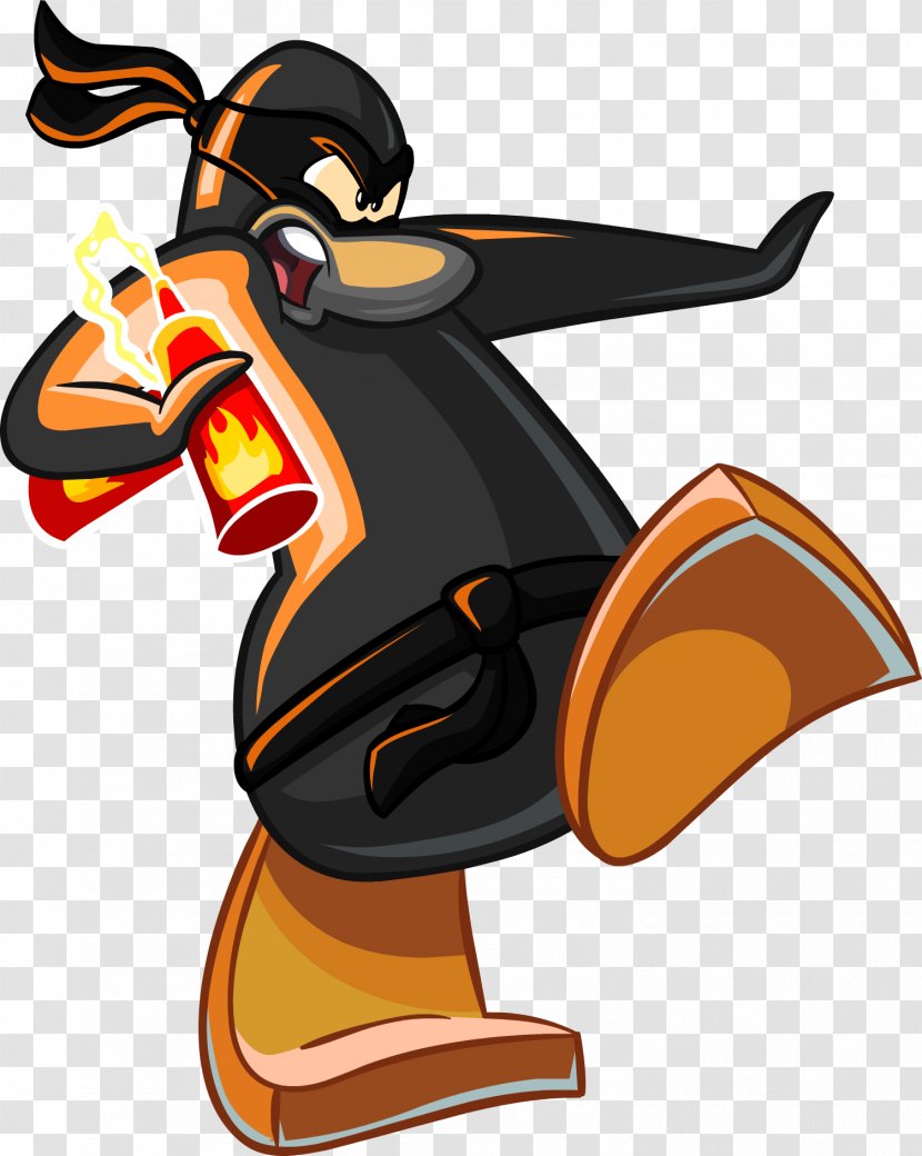 Club Penguin Ninja Game Fire - Penguins Transparent PNG