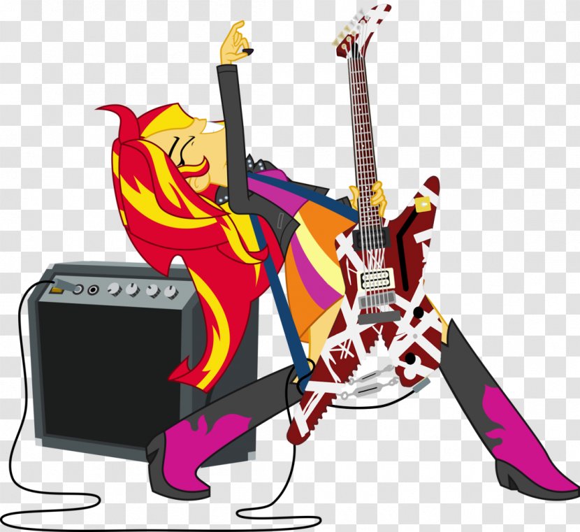 Electric Guitar Sunset Shimmer Twilight Sparkle My Little Pony: Equestria Girls - Plucked String Instruments Transparent PNG