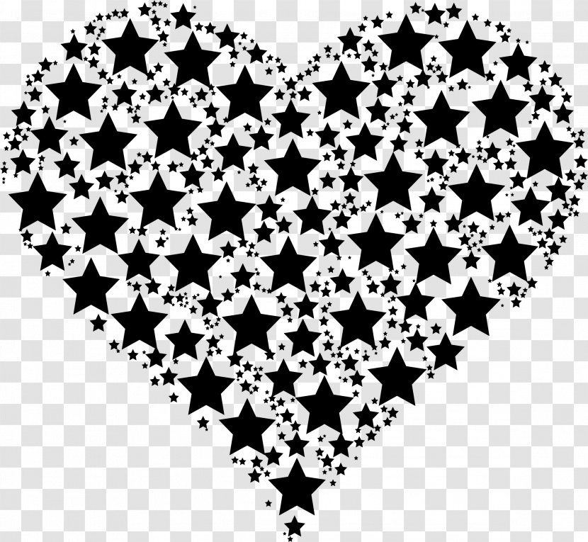 Drawing Color Star Heart Clip Art - Silhouette - Pink Stars Transparent PNG