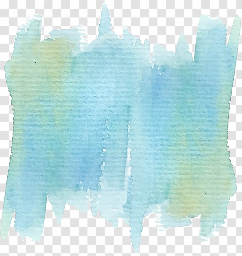 Paper Watercolor Painting Graffiti - Light Blue Transparent PNG
