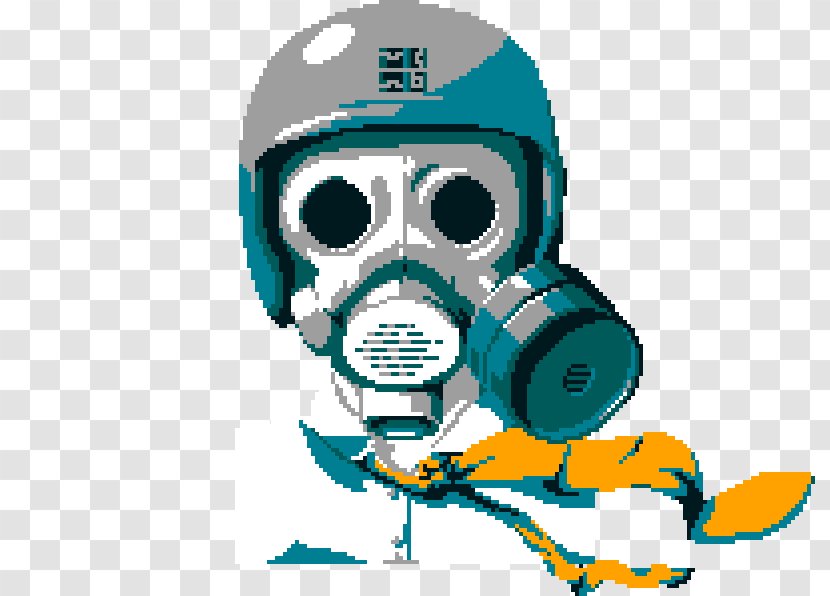 Gas Mask Pixel Art - Technology Transparent PNG