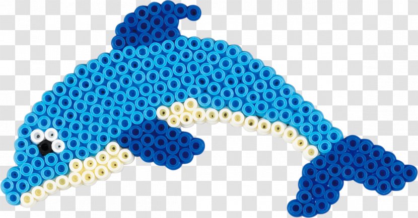 Bügelperlen Bead Hama Photo Toy Game - Oceanic Dolphin - Blue Transparent PNG