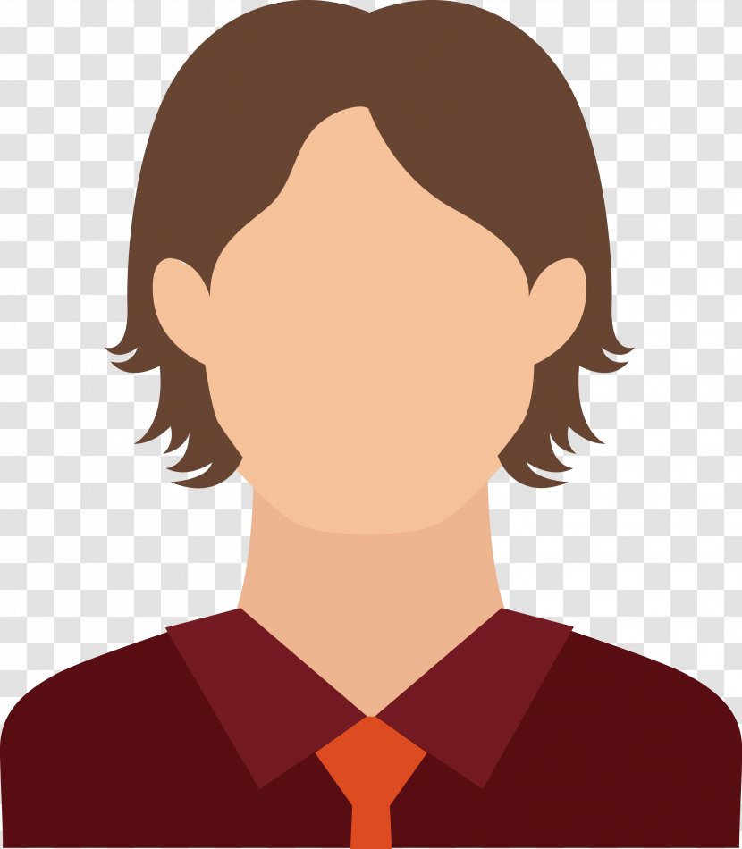 Cartoon Illustration - Frame - Boy Avatar No Expression Transparent PNG