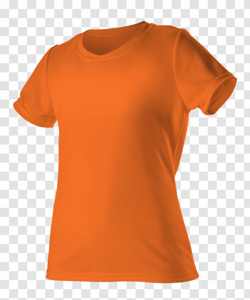 T-shirt Sleeve Orange Clothing Cotton - Tree - Woman Sport Transparent PNG