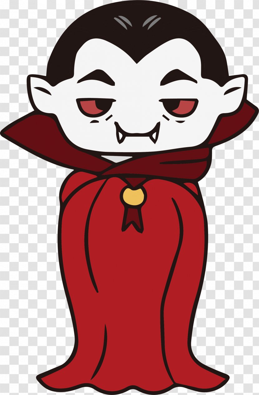 Cartoon Vampire - Watercolor Transparent PNG