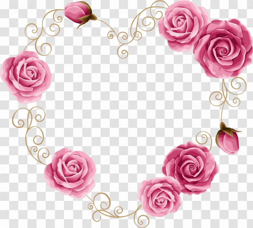 Wedding Invitation Flower Illustration - Floral Design - Beautiful Heart-shaped Lace Transparent PNG