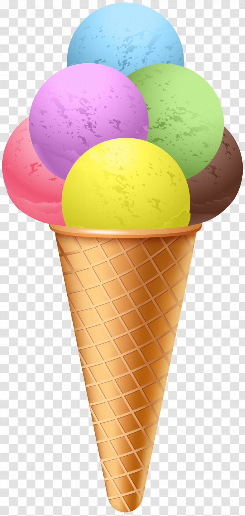 Ice Cream Cone Gelato Sundae - Dairy Product - Big Clipart Transparent PNG