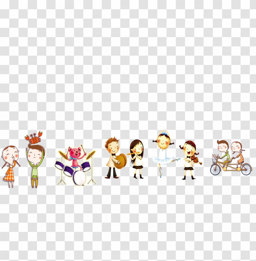 Cartoon Musical Ensemble - Children Transparent PNG