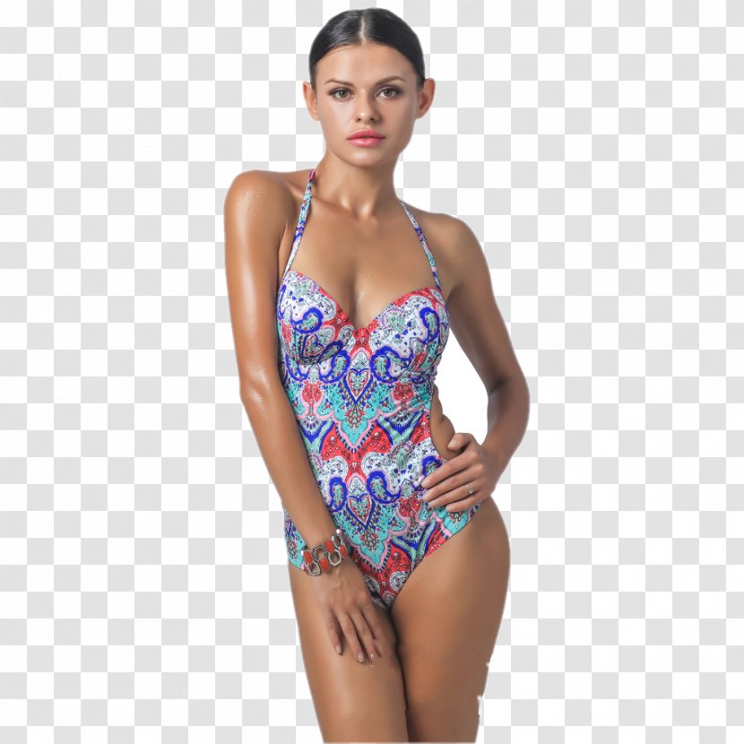 Maillot One-piece Swimsuit Halterneck Top - Tree - Woman Transparent PNG